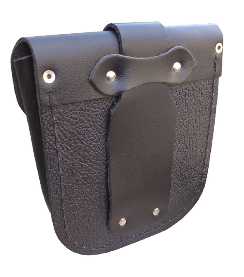 Kapsička boční pro kožený kufr na motorku se zdobením