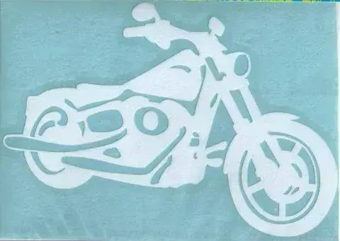 Samolepka motorkář na auto - chopper