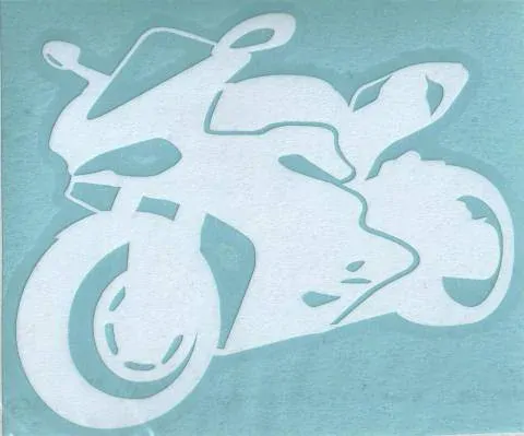 Samolepka motorkář na auto - silniční motorka