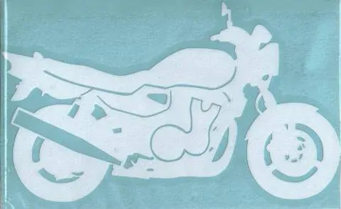 Samolepka motorkář na auto - naháč