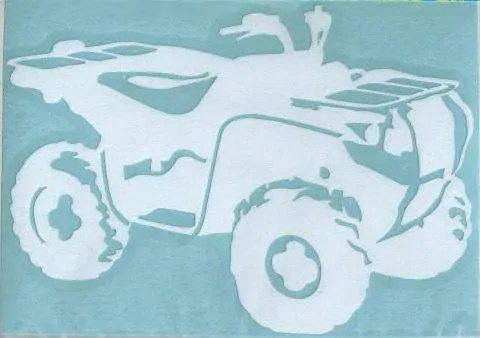 Samolepka motorkář na auto - čtyřkolka 1