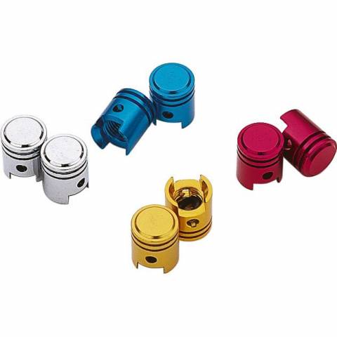 Čepičky na ventilky motocyklu alu píst - modrá