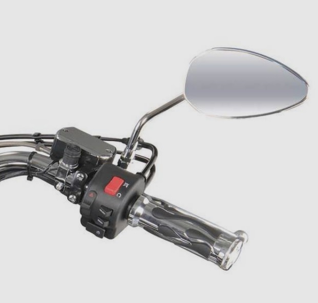 Zrcátko univerzální na motorku chrom