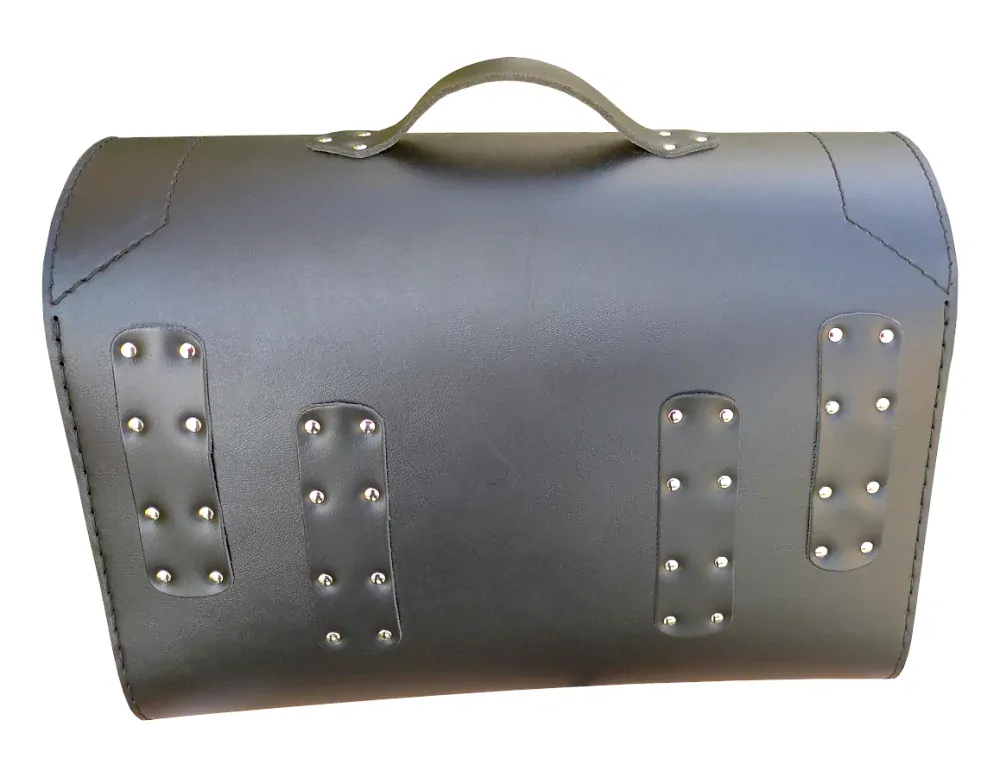 Kožený kufr malý pro motocykly chopper