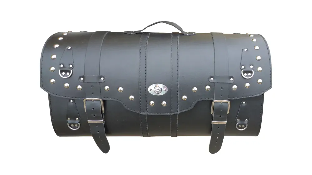 Diablo Moto kožený kufr se zámkem a nýty
