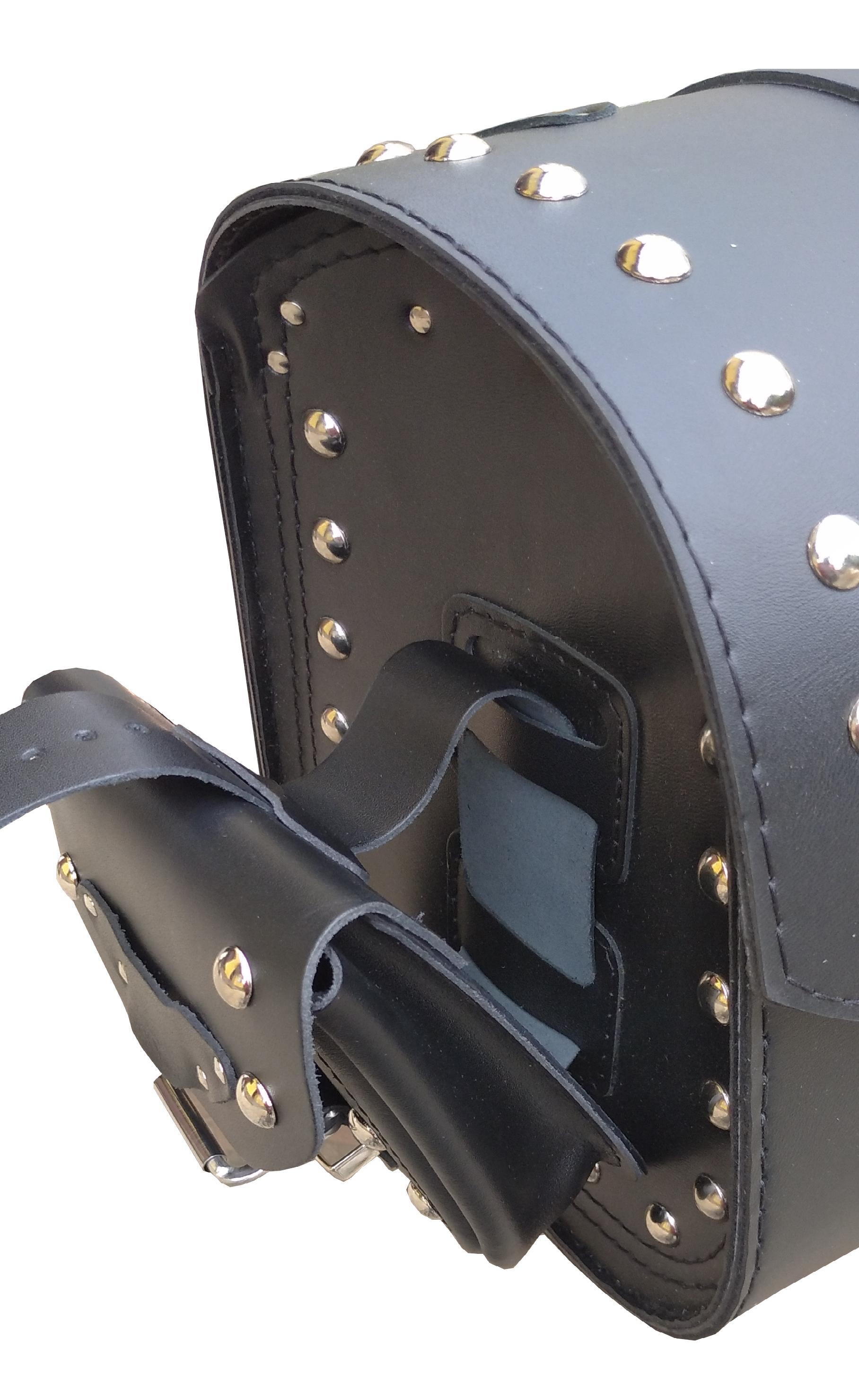 Kapsička boční pro kožený kufr na motorku se zdobením