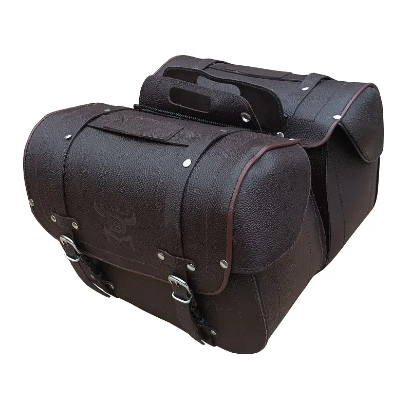 DIABLO MOTO  kožené brašny na motorku hnědé 2x34 l