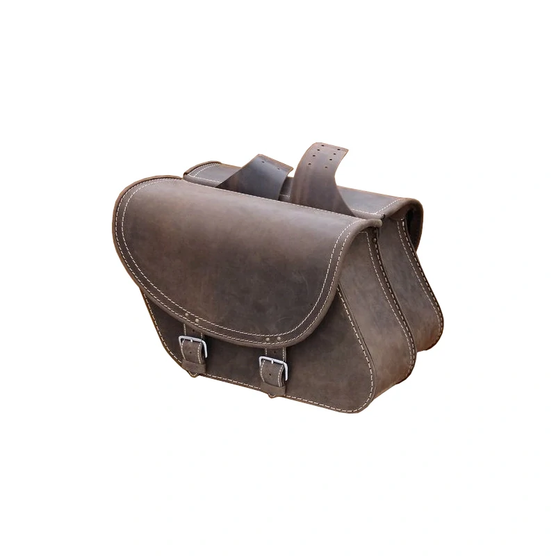 Hnědé kožené brašny 2x16 l Vintage