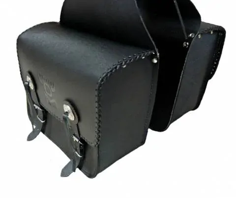DIABLO MOTO kožené brašny obšité na moto 2 x 14 l