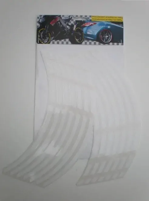 Proužky na ráfky motocyklu barva bílá