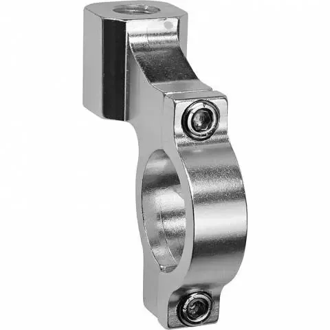 Objímka na řidítka pro zpětné zrcátko na motorku nebo čtyřkolku stříbrná