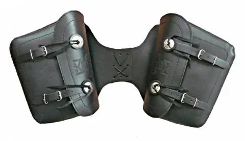 DIABLO MOTO II kožené brašny na motorku Chopper - 2x14 l