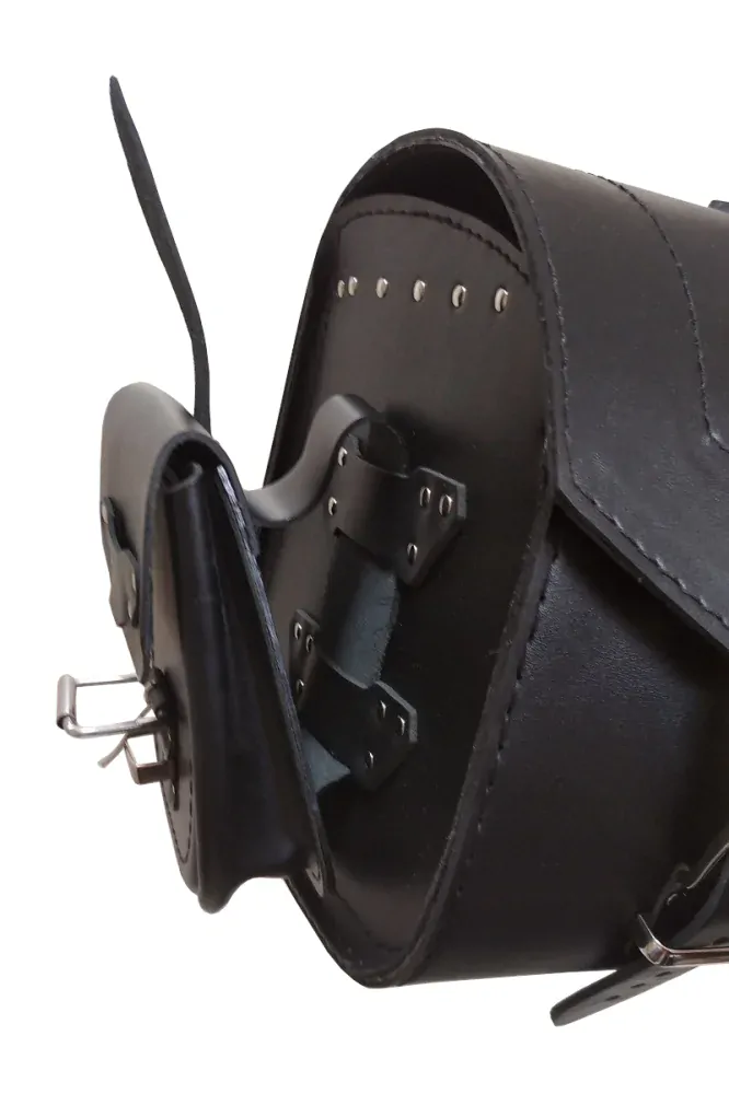 Kožený kufr malý pro motocykly chopper