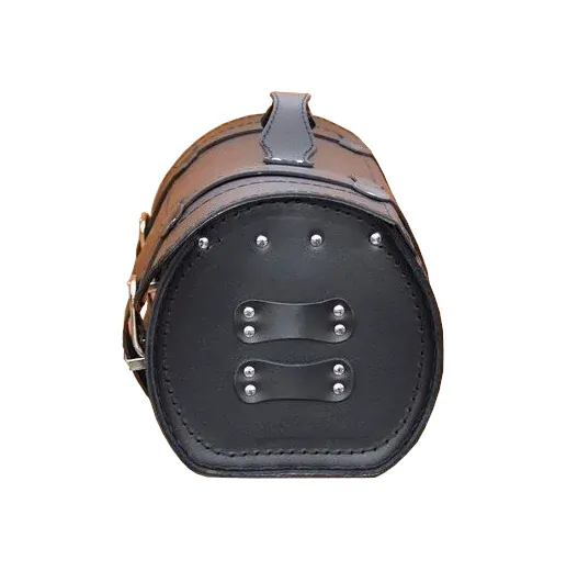 DIABLO MOTO kožený kufr, válec na moto chopper