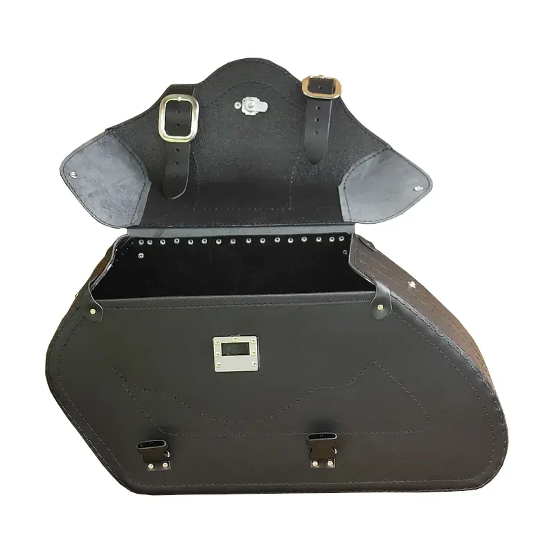 Kožené brašny s nýty na motorku 2x30 l