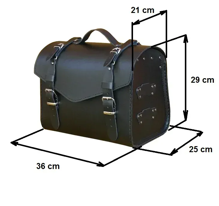 Kožený kufr na motorku malý 22 l 