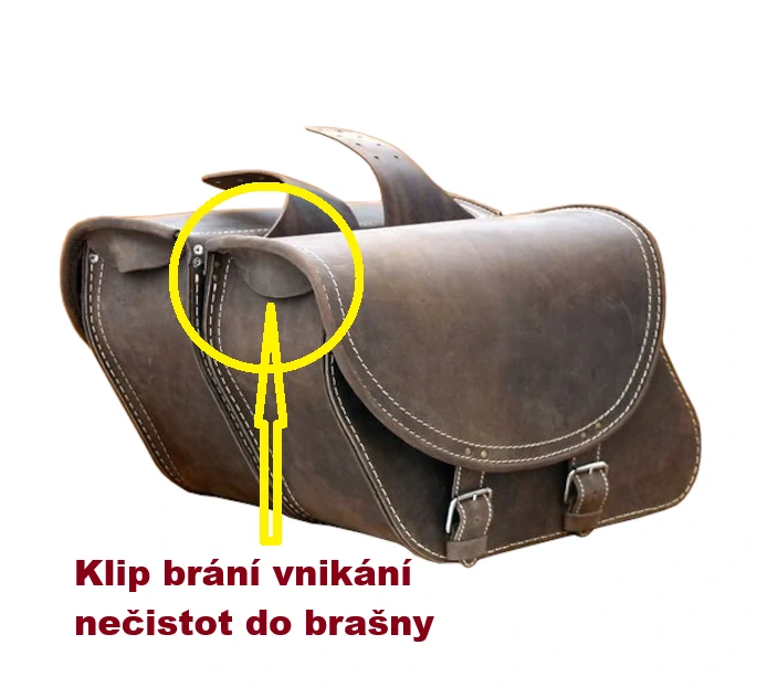 Hnědé kožené brašny 2x16 l Vintage