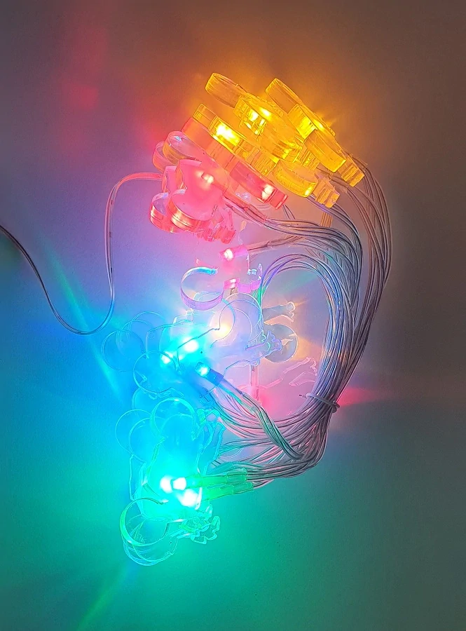 Světelný led řetěz motorky