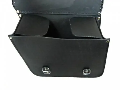 DIABLO MOTO kožené brašny obšité na moto 2 x 14 l