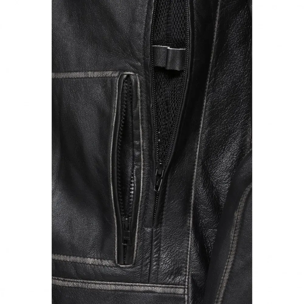 Kožená bunda na motorku chopper