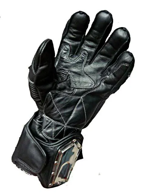 Kožené rukavice na motorku STEEL s kovovým chráničem