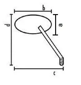 Zpětné zrcátko na choppera kostlivcova hnáta skelet chromované
