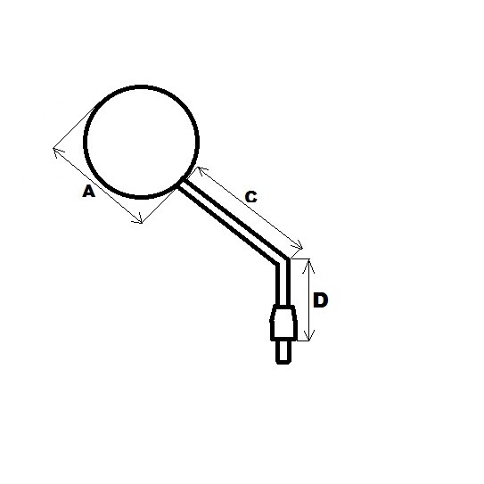 Zpětné zrcátko M8R/M10R chrom