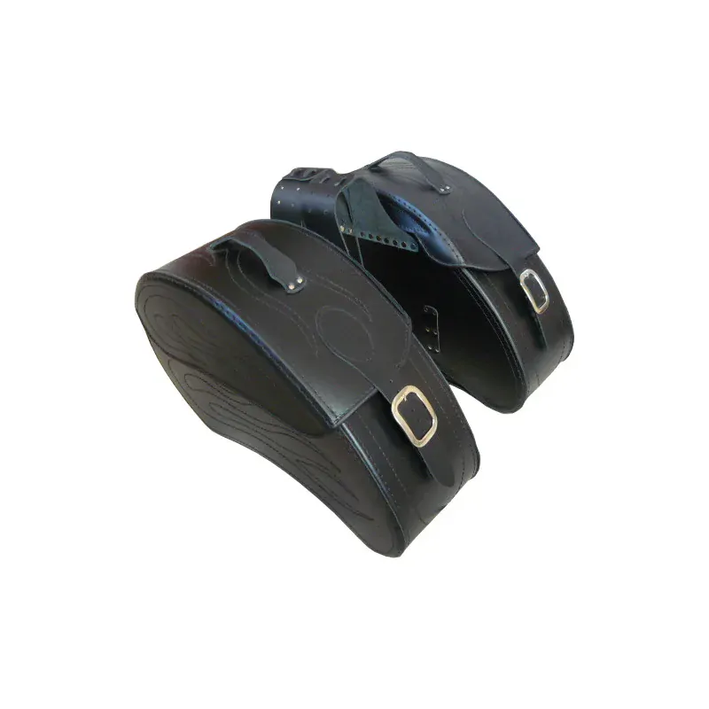 Kožené brašny na motorku chopper 2x23