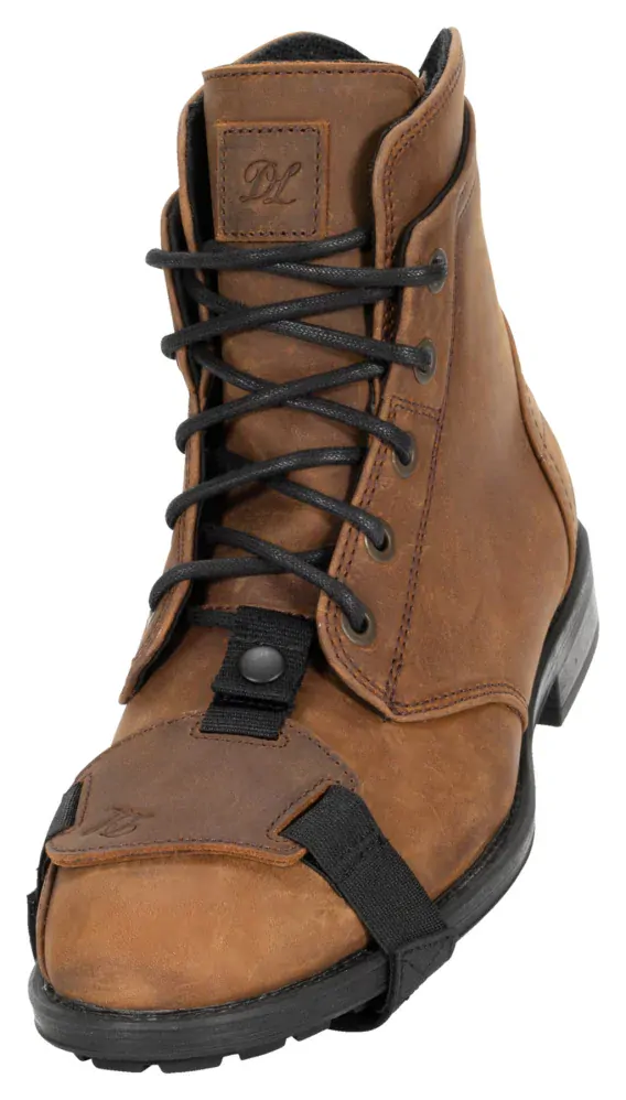 Kožené boty City na moto hnědá