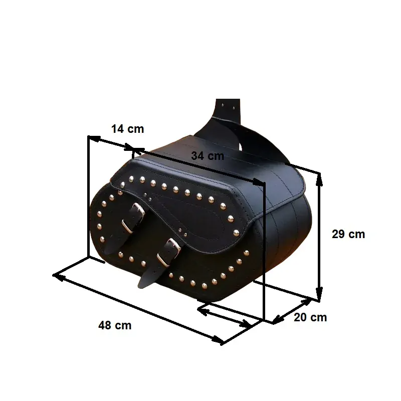 Kožené brašny  na motorku 2x19 l