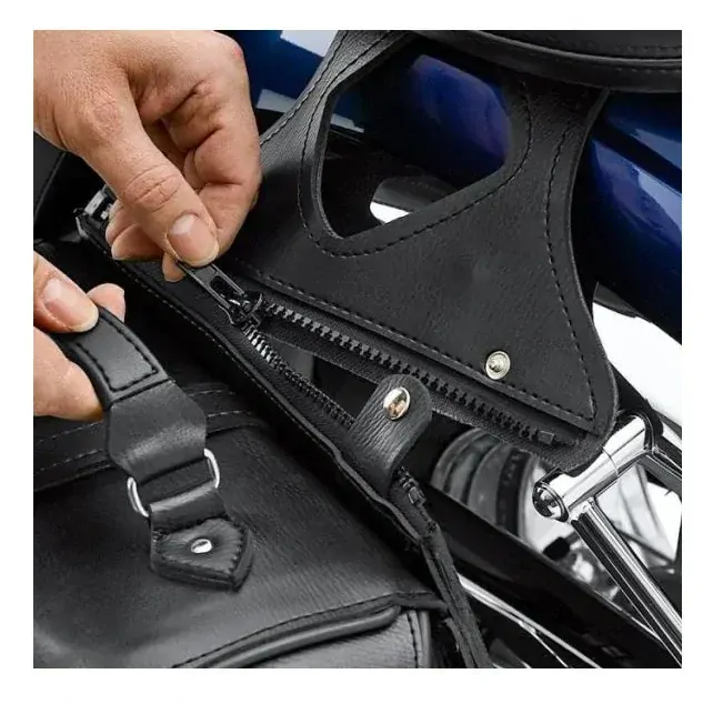 QBag Texas kožené brašny na motorku chopper 2x10 l