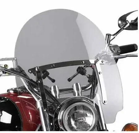 Plexi štít pro moto chopper Virago Drag Star Intruder Shadow VTX kouřové větší