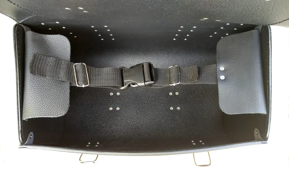 Kožený kufr malý pro motocykly chopper