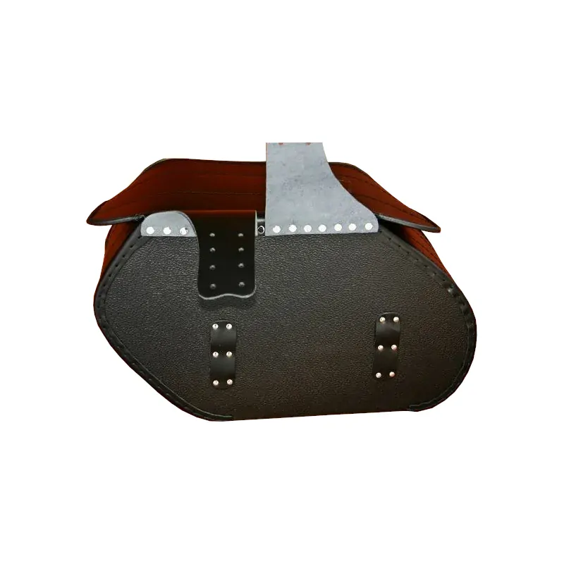 Kožené brašny s nýty na motorku 2x19 l