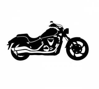 Samolepka motorkář na auto - chopper 1