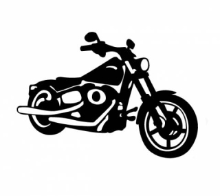 Samolepka motorkář na auto - chopper