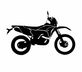 Samolepka motorkář na auto - enduro