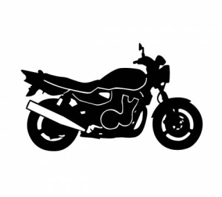 Samolepka motorkář na auto - naháč