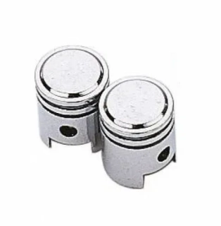 Čepičky na ventilky motocyklu alu píst - stříbrná