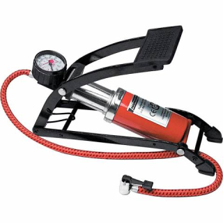 Nožní pumpa s manometrem pro motorku i auto