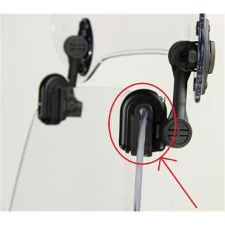 MRA svorka pro montáž přídavného turistického plexi  X creen