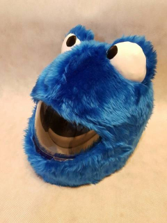 Veselý potah na motohelmu Velké oči