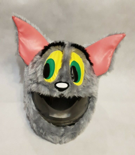 Veselý potah na motohelmu grey Monster