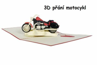 3D přání motocykl 