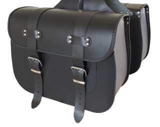 Kožené brašny na motorku Chopper 2x19 l 