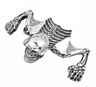 Chromovaná ozdoba na světlomet  skelet pro chopper 180-200 mm