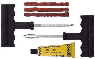 Lepící sada na opravu bezdušových pneumatik motocyklu - malá