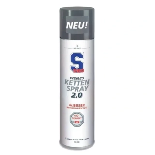 S100 sprej na řetěz bílý 400 ml