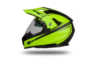 Enduro helma UFO Aries zeleno-žlutá