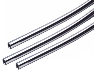 Lemovka na moto chopper pro plexi štít nebo blatník -  chrom